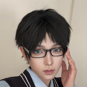 四月是你 dk短直发自然蓬松全头套 谎言有马公生cos假发男二次元