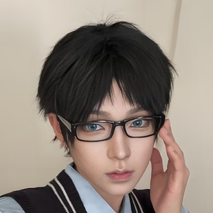 四月是你的谎言有马公生cos假发男二次元dk短直发自然蓬松全头套