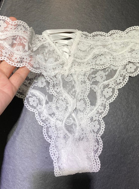 军绿色内裤黑色白色粉色蕾丝女T裤无痕透气丁字裤