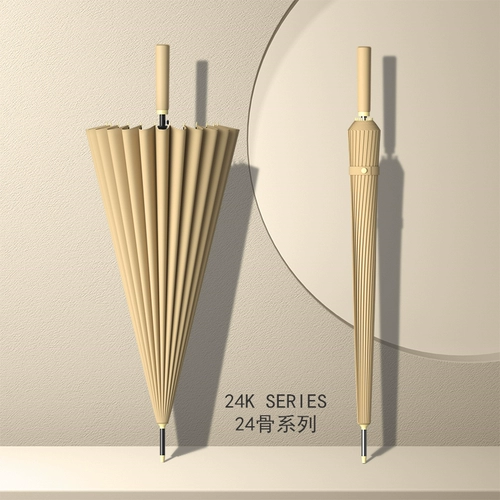 24 -костный зонтик с длинной ручкой автоматическая сильная сильная анти -ветра с двойным зонтиком Женский прозрачный дождь и дождь с двойственным использованием на заказ прямой ручка зонт