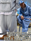 宽松加绒卫裤 BLACUL hiphop北卡蓝90s嘻哈街舞说唱肥大运动裤 男秋