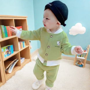 春秋装 洋气卡通网红运动外套外出服 套装 婴幼儿两件套男女宝宝开衫