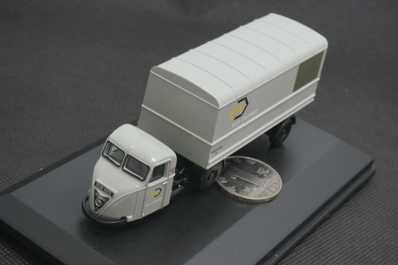 OXFORD 牛津 1：76 RAB003 合金成品车模型 圣甲虫 拖车 英国铁路