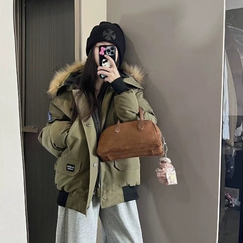 羽绒棉服女冬季新款情侣时尚工装冲锋衣加厚外套港风设计感棉袄女