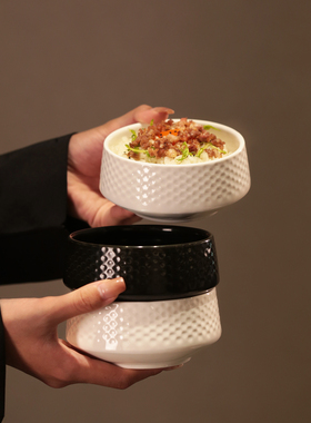 JM 日式锤目纹碗  陶瓷餐具家用米饭碗个人专用高颜值吃饭碗套装