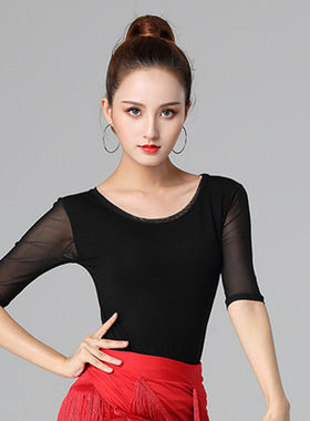 练功服女中袖恰恰新款吉特拉丁舞
