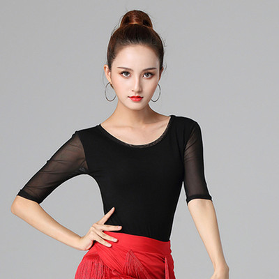 练功服女中袖恰恰新款吉特拉丁舞