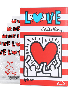 【日本进口】Sagami相模LOVE凯斯哈林安全套避孕套5只入正品包邮