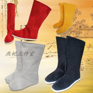 子戏曲锦衣卫官兵靴 布靴鞋 古装 古代汉服靴子男女cos武侠儿童中式