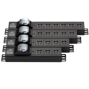 大功率32A8000W机柜工业轨道工作台测试架接线板过载保护门排插座