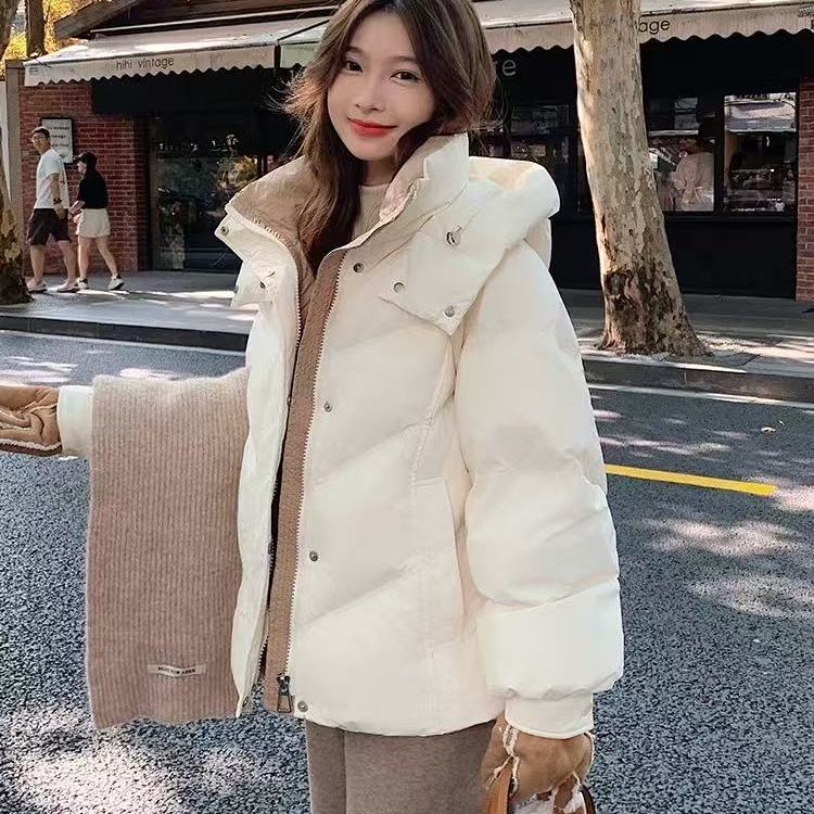 爆款短款羽绒服女2025新款冬季时尚宽松加厚小个子白鸭绒保暖外套