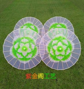 茉莉情怀舞蹈演出道具伞茉莉花开绘画伞舞台走秀工艺伞 包邮