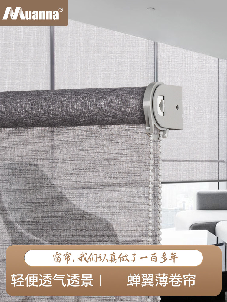 德国Moana Cicada薄卷帘客厅办公室入口凸窗隔断罩遮阳定制