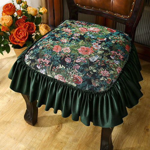 美式复古防滑餐椅坐垫轻奢高级感