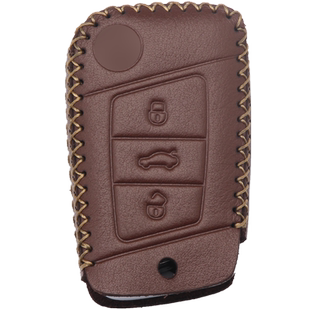 大众新迈腾汽车真皮钥匙套 17款帕萨特遥控包 专用一汽CC保护壳扣