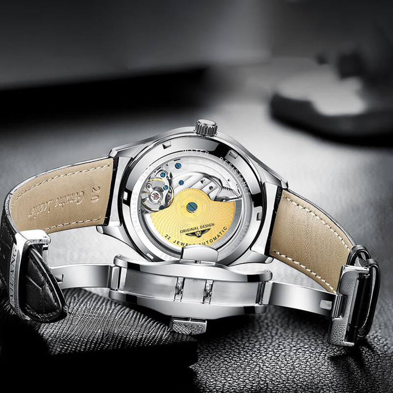 正品瑞士陀飞轮手表男士十大名牌镂空机械表全自动真皮带防水男表