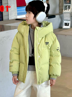 edo1一度童装冬季新款儿童百搭白鸭绒羽绒服加厚保暖时尚连帽外套