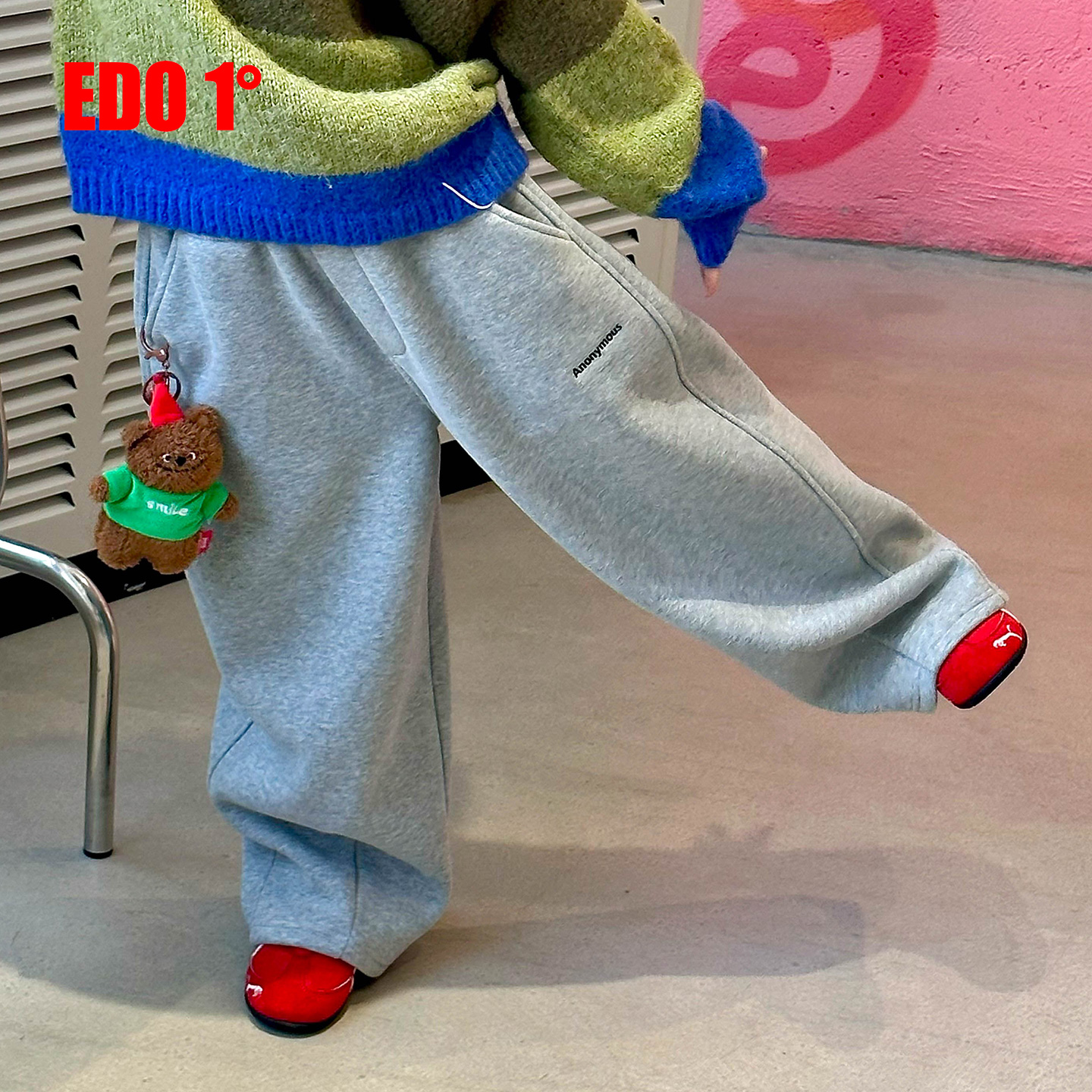 edo1一度童装冬季新款宽松休闲裤