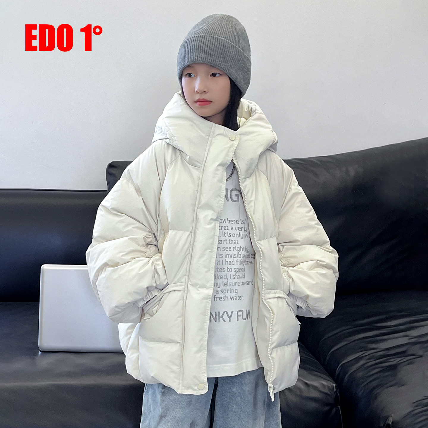 面包服短款白鸭绒羽绒服edo中性