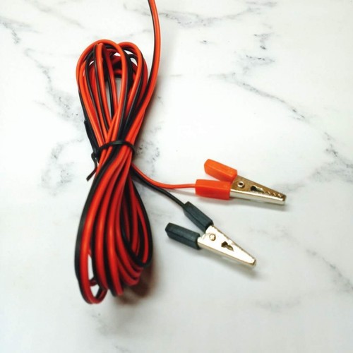 12V电瓶夹子纯铜加厚强力小号充电线带夹子的搭线鳄鱼夹导线蓄电