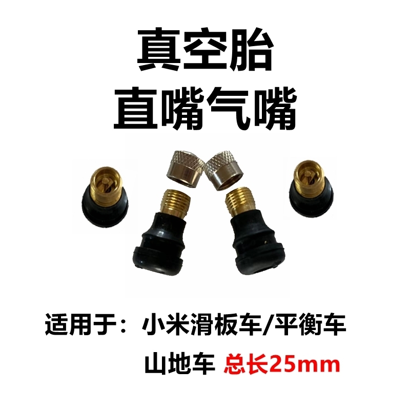 适用小米9平衡车气门嘴真空轮胎九号mini打气芯针plus燃动版配件
