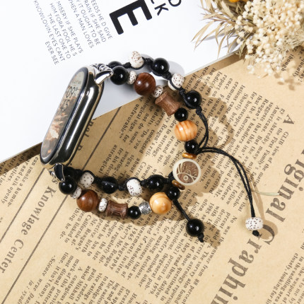 菩提福鱼diy手表链适用小米手环腕带9/8/7/6/5/4手表8pro表带9pro/nfc手链7pro手串高级定制手工串珠个性新品