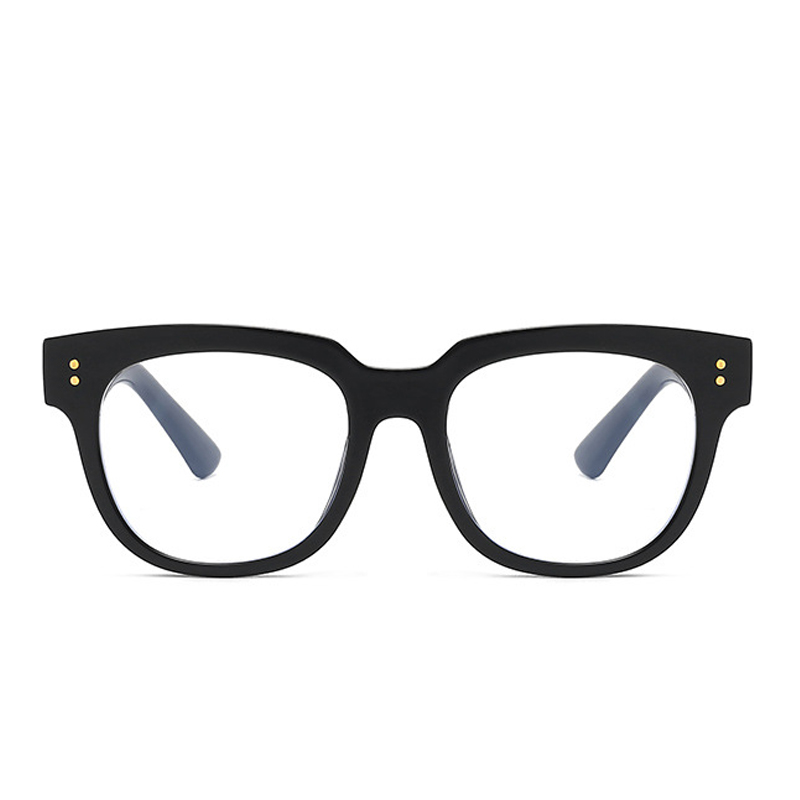 镁作新鸟平光镜网红同款眼镜架女双铆钉方框近视镜框防蓝光眼镜