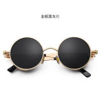 Magnesium-made retro punk sunglasses, European and American personalized reflective glasses, best man round sunglasses, male dancing prince glasses trend thumbnail 2