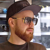 镁作偏光太阳镜男士 方框时尚 金属镂空边框墨镜高级感开车太阳镜