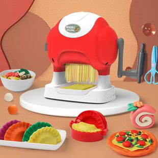 幼儿园餐厅面馆区域彩泥扯面拉面条机揉面玩面粉儿童包饺子玩具