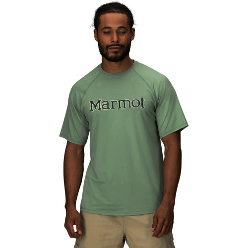 海淘正品Marmot Windridge美国土拨鼠男弹性防晒UPF50速干短袖T恤