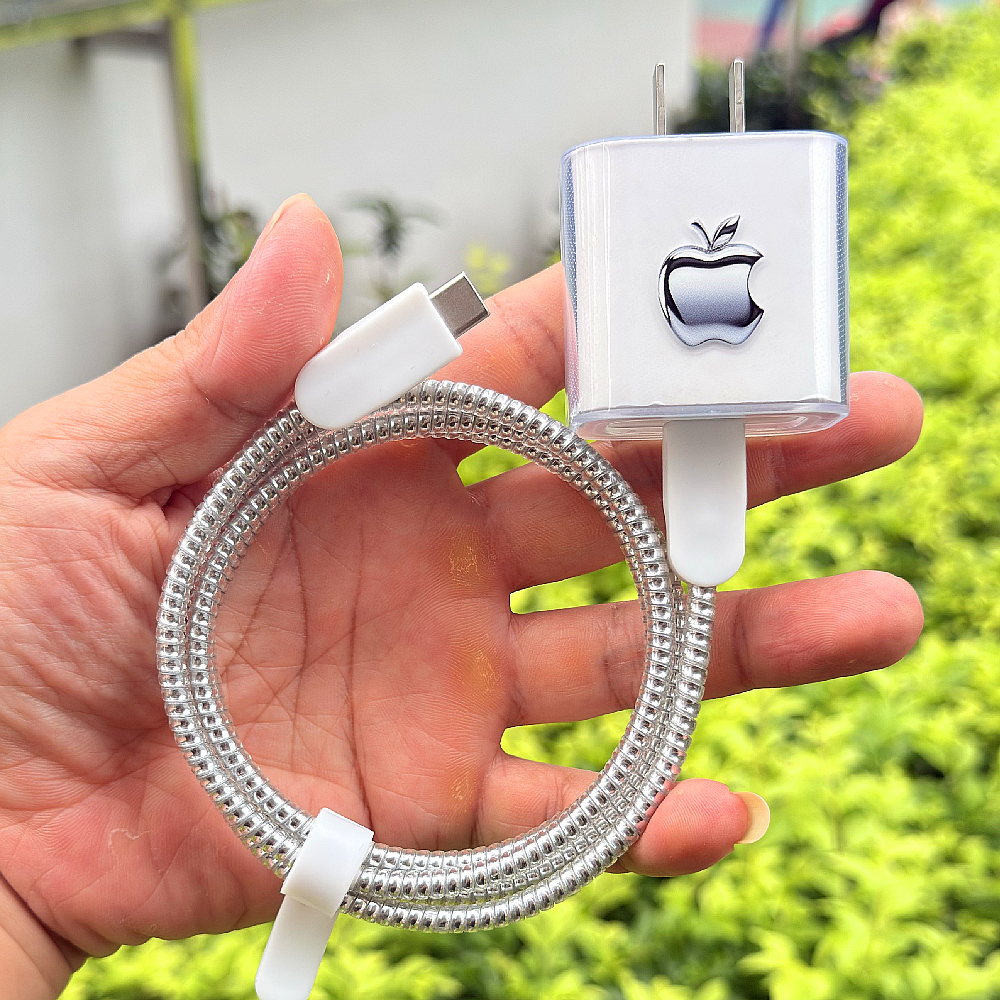 适用苹果16 20W充电器保护套壳iPhone17pro数据线套15/14pro绕绳