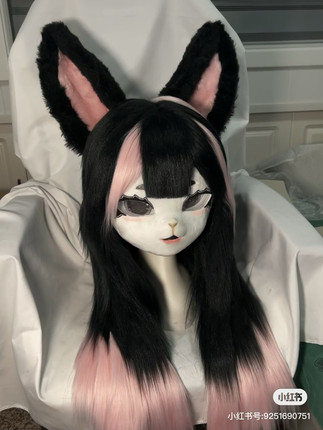 兽装成品标价直拍kig系兽头Cosplay福瑞兽头定制委托兽头文字设
