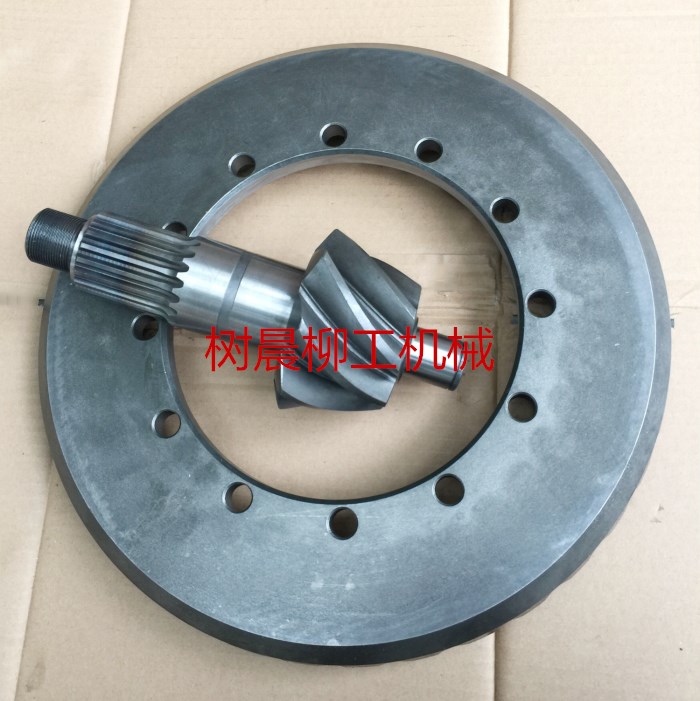 柳工装载机铲车CLG856后桥大小螺旋 盆角齿8/37齿43A0130原厂