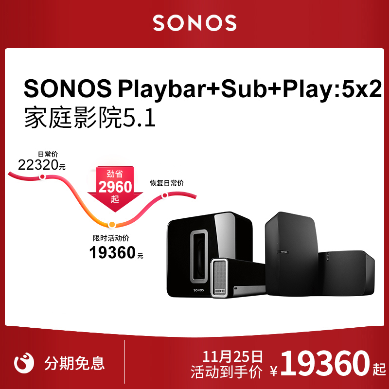 SONOS PLAY:5x2+PLAYBAR+SUB家庭影院5.1音响 音箱套装家用 客厅|ruв категории видео электрических приборов, домашний кинотеатр - от Buy2taobao.com для оказания профессиональной услуги покупки агента Taobao