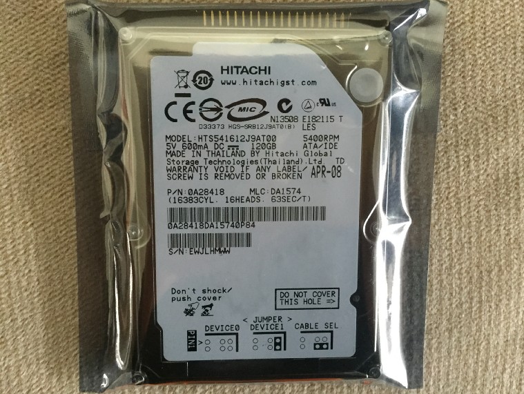 北上广发货 全新原装库存日立120G笔记本电脑硬盘 2.5寸并口IDE