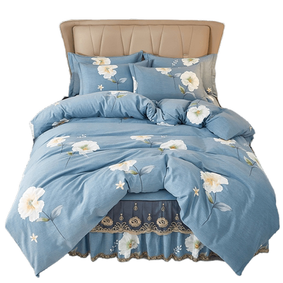 床裙款四件套纯棉加厚防滑