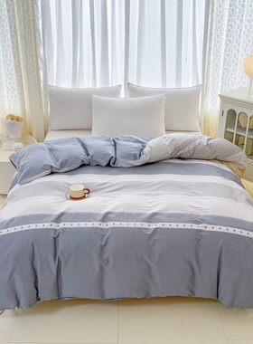 四季通用纯棉被套单件150x200学生宿舍全棉180x220被罩1.5m米男士