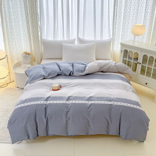 四季 通用纯棉被套单件150x200学生宿舍全棉180x220被罩1.5m米男士