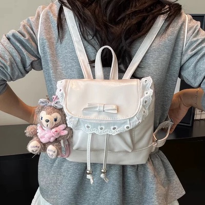 2026新款双肩包女轻便高颜值小众设计蝴蝶结学生旅行背包