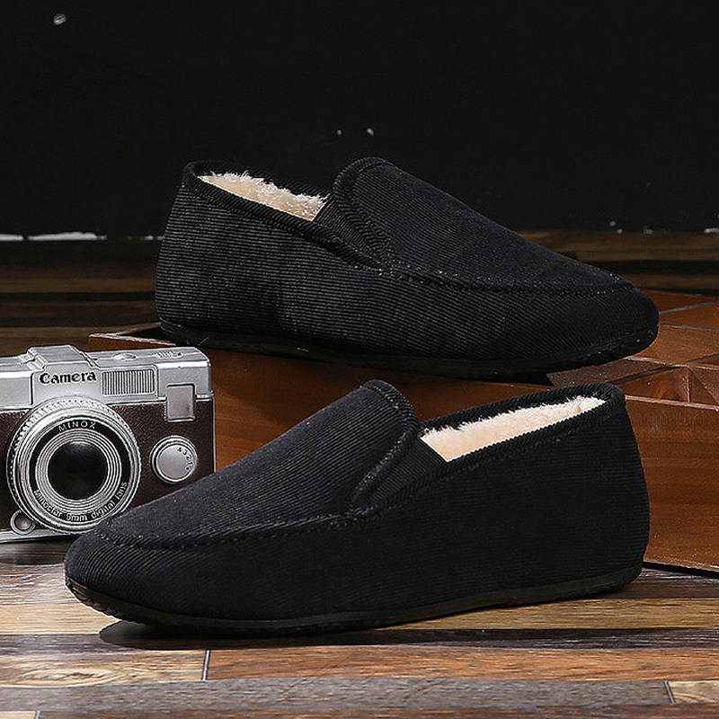 冬季老北京布鞋男棉鞋加绒加厚防滑一脚蹬保暖百搭英伦豆豆潮棉鞋,流行男鞋,布鞋,淘宝优惠券,粉丝福利购,淘宝优惠卷