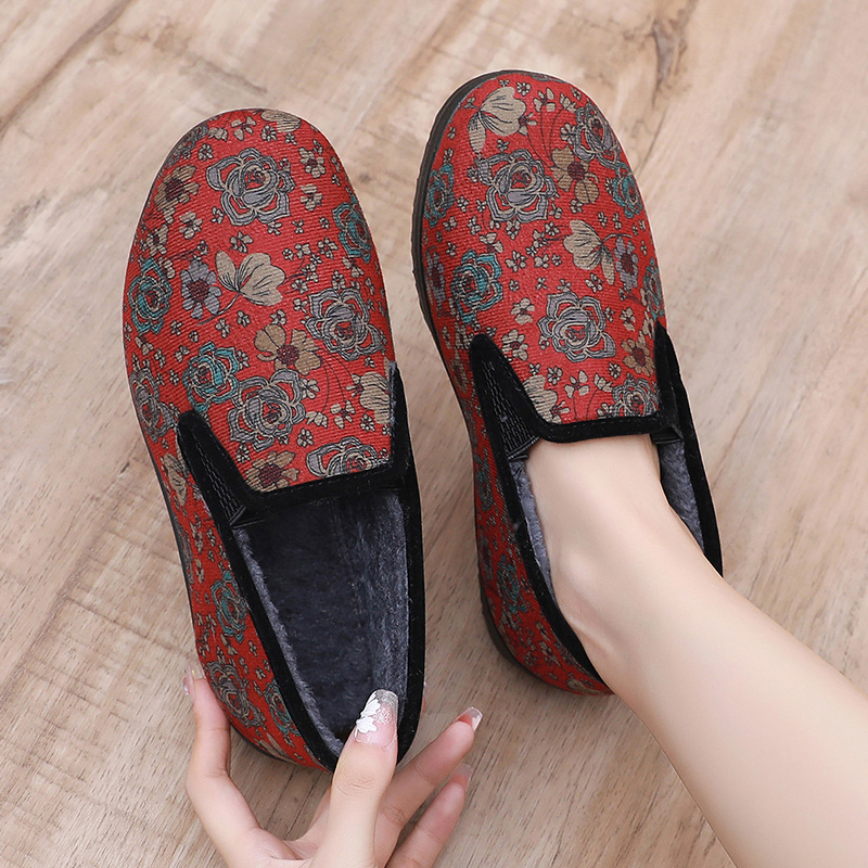 老北京棉鞋女冬季加绒保暖