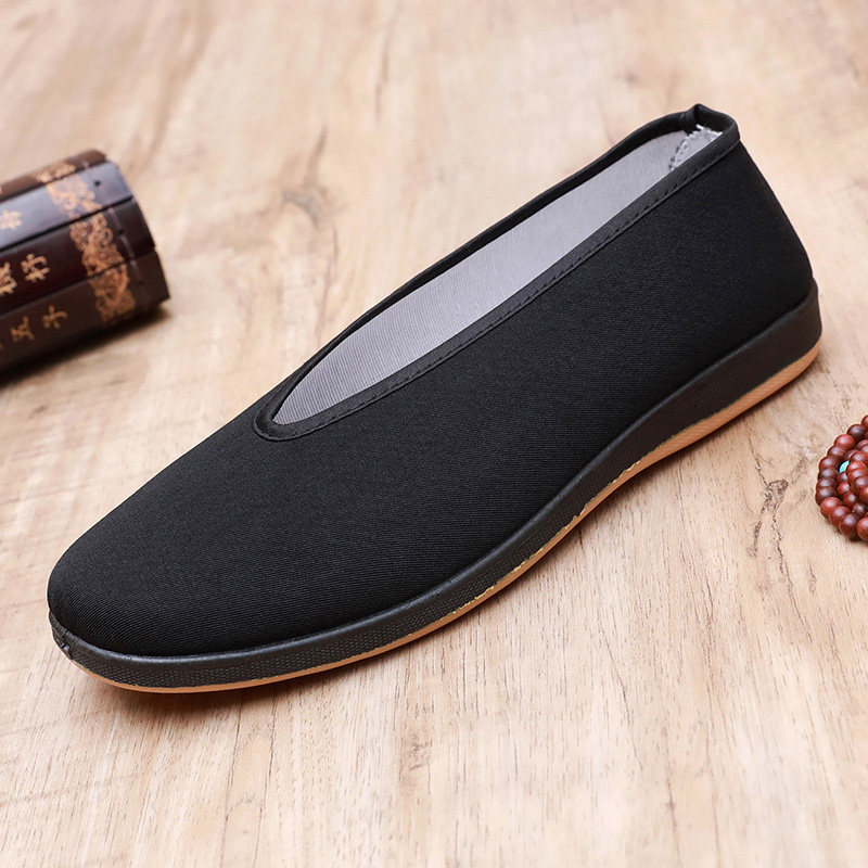 老北京布鞋男士圆口夏季中国风黑布鞋中式复古中老年功夫休闲软底,流行男鞋,布鞋,淘宝优惠券,粉丝福利购,淘宝优惠卷