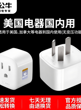 公牛GN-L01CA转换器美标美式插头转国标外星人电脑国外电器国内用