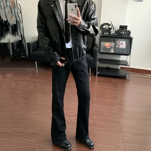 欧美四季微喇修身黑牛水洗517微弹简约基础vibe牛仔裤长裤男女款