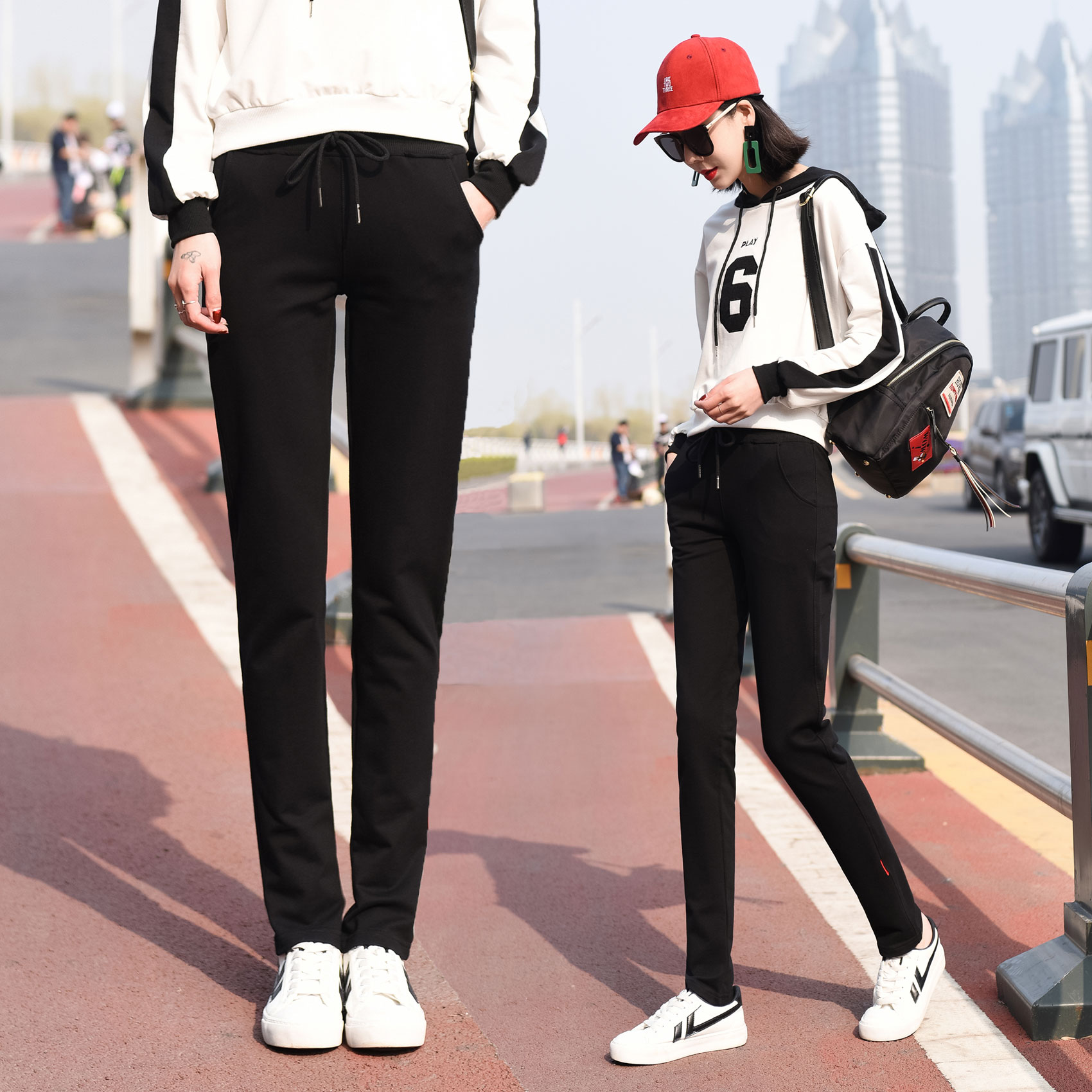 春秋薄款大码女裤加长版