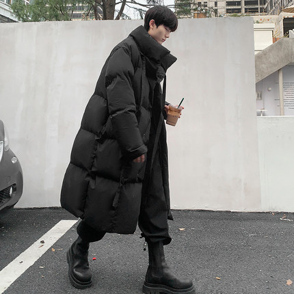 高级感中长款羽绒服男士冬季加厚2024新款潮牌青少年极寒棉衣外套