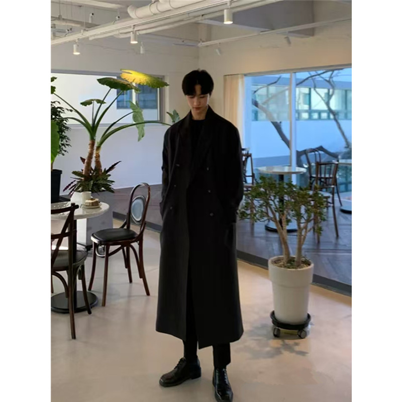 高级感那不勒斯毛呢大衣男士秋冬加厚中长款德式战壕呢子风衣外套,男装,毛呢大衣,淘宝优惠券,粉丝福利购,淘宝优惠卷