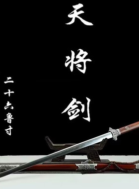 龙泉酸枝木天将剑一体唐剑白铜雕刻宝剑百炼扭转大马花纹钢未开刃