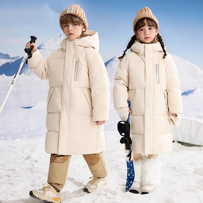 儿童羽绒服棉服长款男童女童长款雪地东北雪乡哈尔滨外套滑雪服